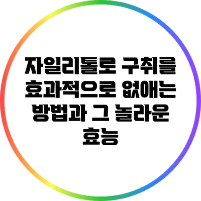 자일리톨로 구취를 효과적으로 없애는 방법과 그 놀라운 효능