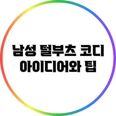 남성 털부츠 코디 아이디어와 팁