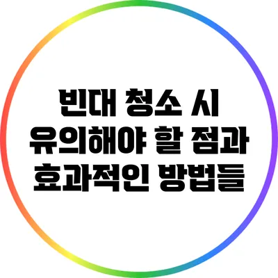 빈대 청소 시 유의해야 할 점과 효과적인 방법들