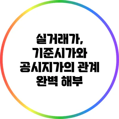실거래가, 기준시가와 공시지가의 관계 완벽 해부