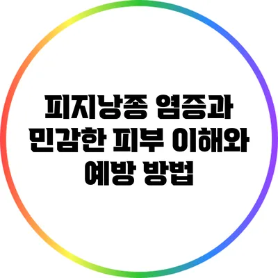 피지낭종 염증과 민감한 피부: 이해와 예방 방법