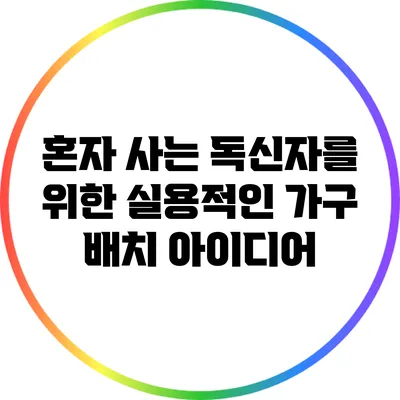 혼자 사는 독신자를 위한 실용적인 가구 배치 아이디어