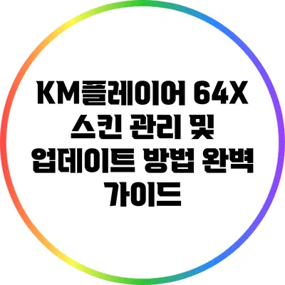 KM플레이어 64X 스킨 관리 및 업데이트 방법 완벽 가이드