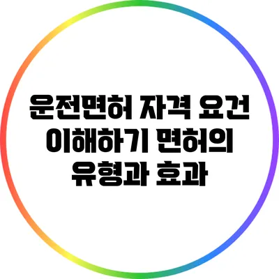 운전면허 자격 요건 이해하기: 면허의 유형과 효과