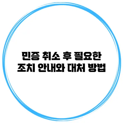 민증 취소 후 필요한 조치 안내와 대처 방법