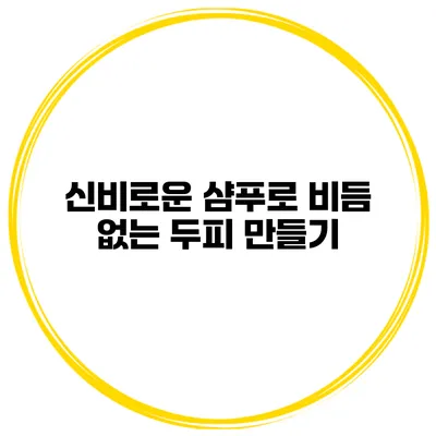 신비로운 샴푸로 비듬 없는 두피 만들기