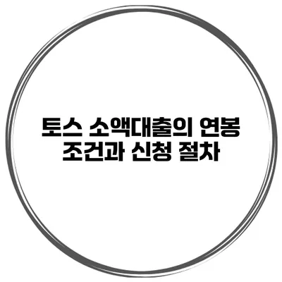 토스 소액대출의 연봉 조건과 신청 절차