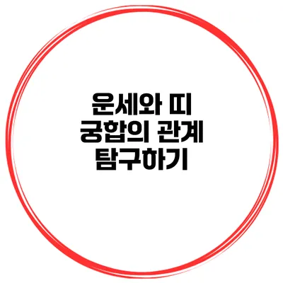 운세와 띠 궁합의 관계 탐구하기